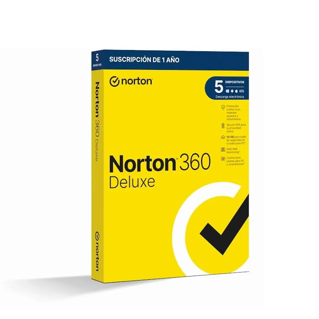 NORTON 360 Deluxe 50GB ES 1us 5 dispositivos 1A 1