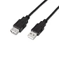 Aisens Cable USB 2.0 Tipo A/M-A/H negro 1.8m - Thumbnail 1