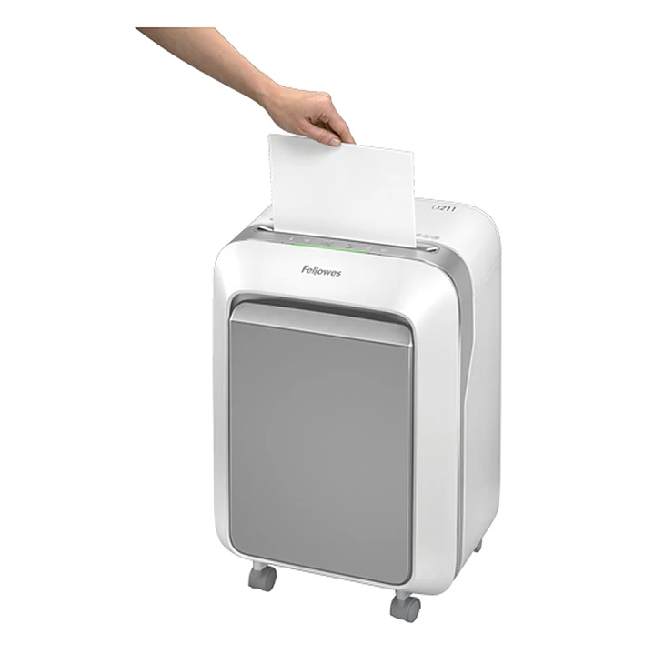 Fellowes Destructora LX211 Blanca microcor. 2x12mm 3