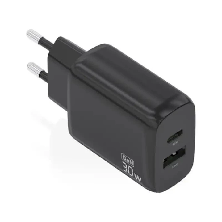 Aisens Cargador GaN 30W USB-C PD3.0 QC4.0 USB-A 1