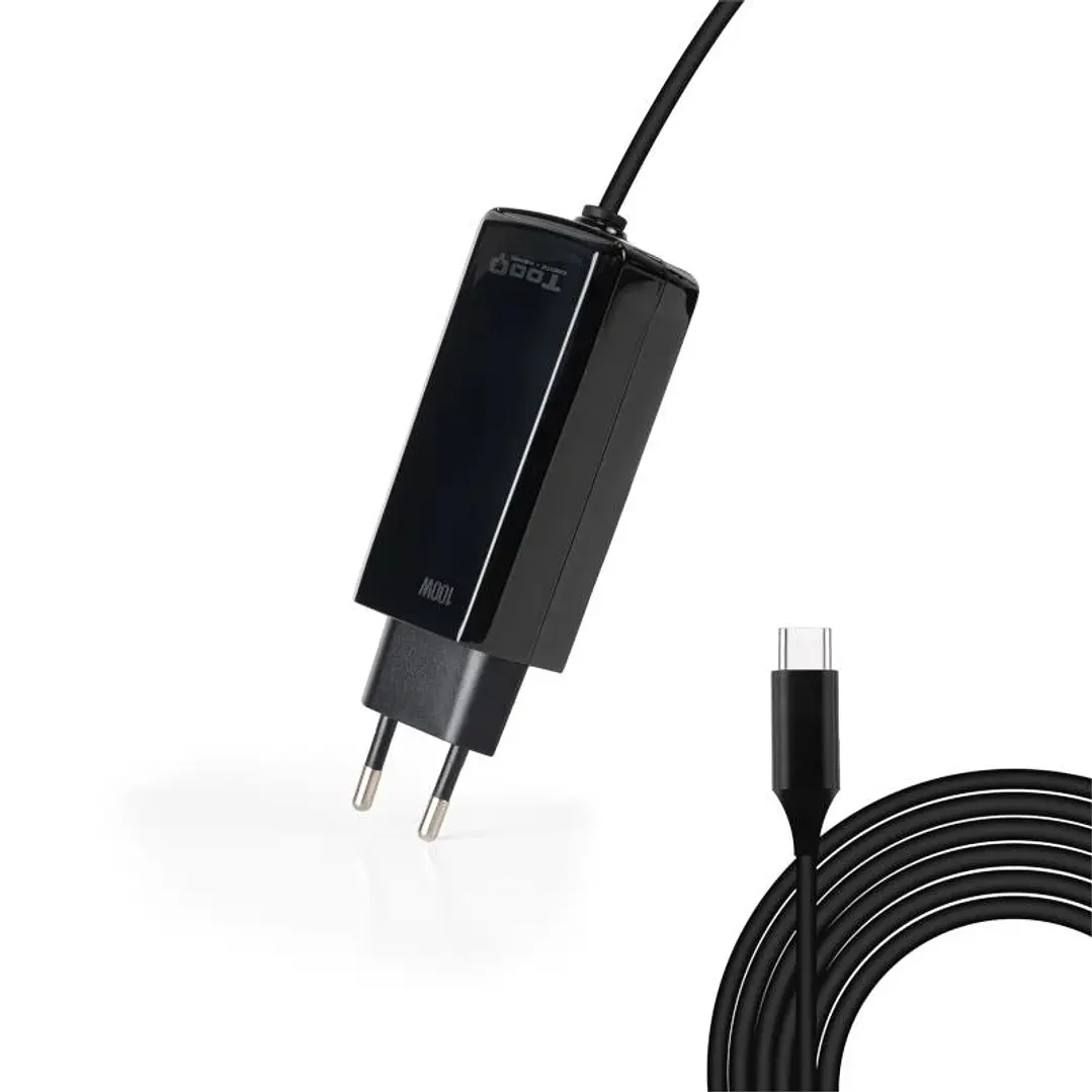 Tooq Cargador portátil GAN USB-C PD 100W Cúbico 3