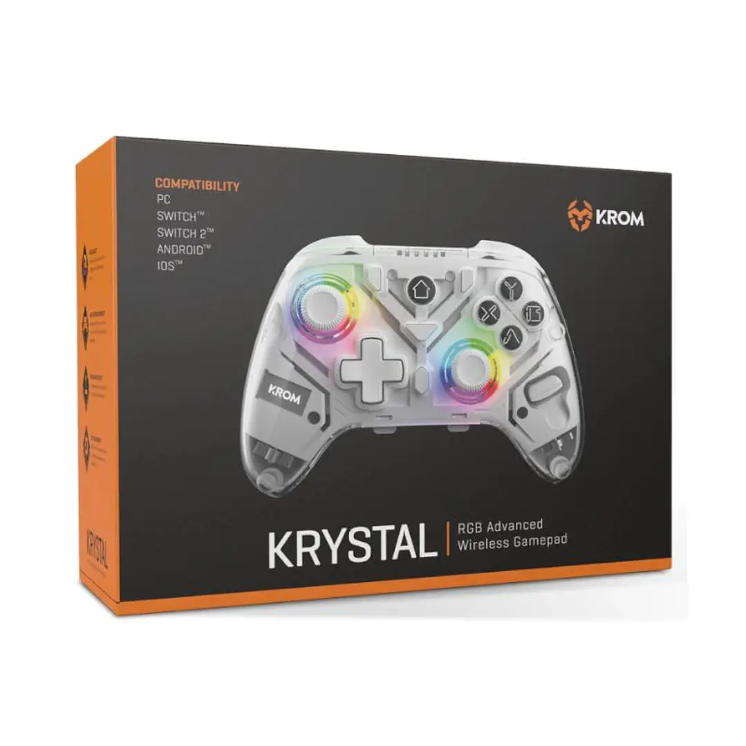 KROM Gamepad KRYSTAL Wireless RGB Bluetooth 5.0 4