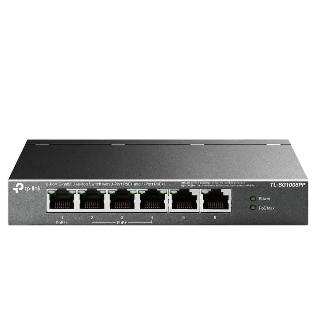 TP-Link TL-SG1006PP Switch 6xGB (3xPoE+ 1xPoE++) 1