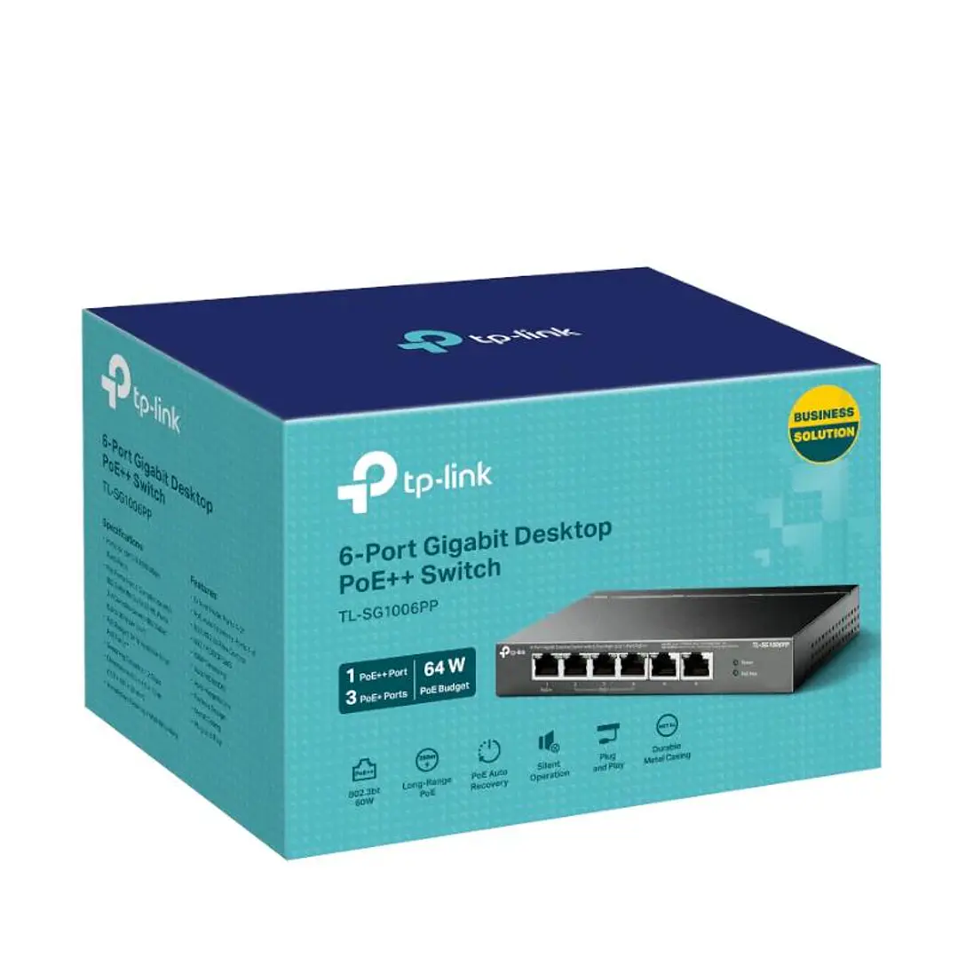 TP-Link TL-SG1006PP Switch 6xGB (3xPoE+ 1xPoE++) 4