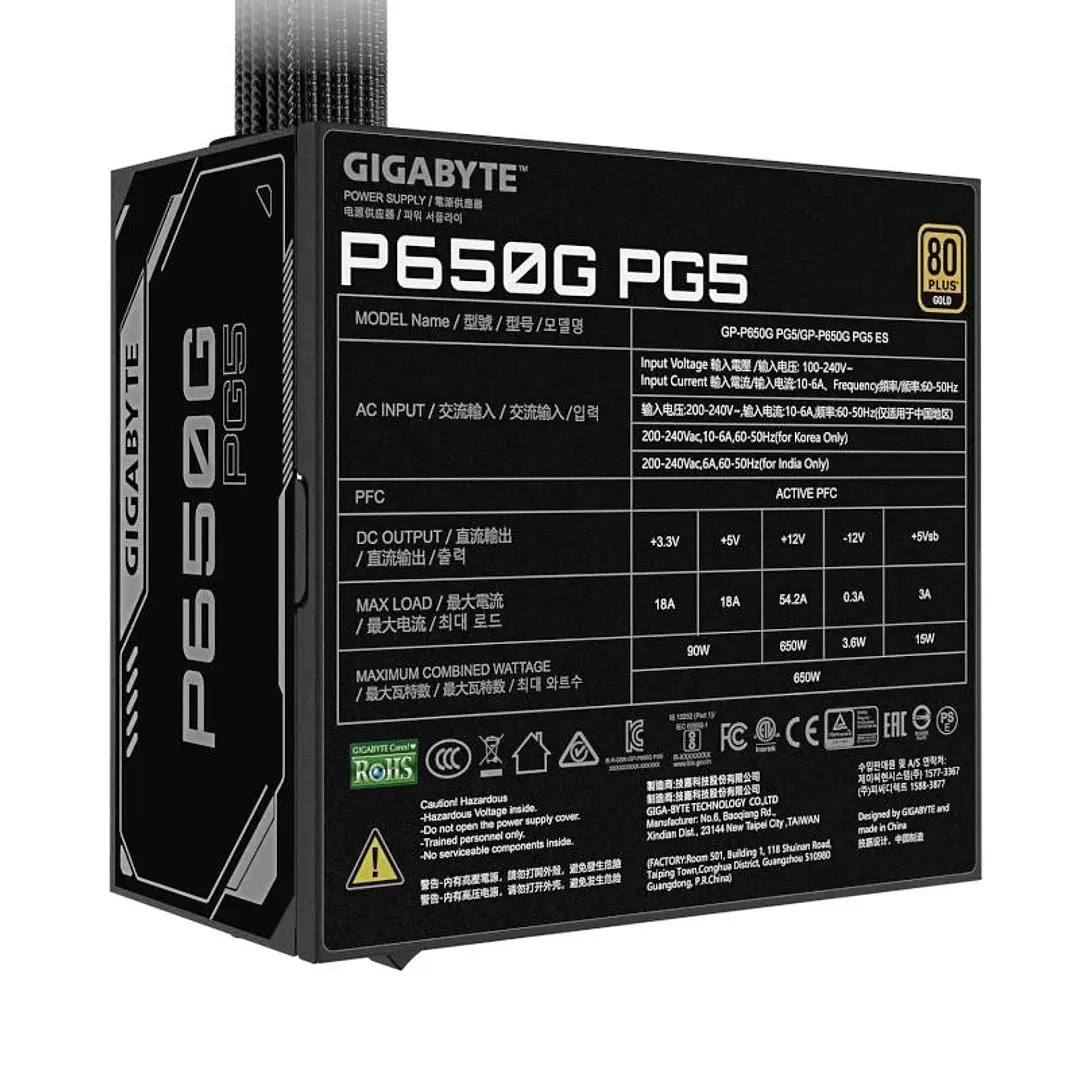 Gigabyte Fuente Alimentación GP-P650G PG5 4