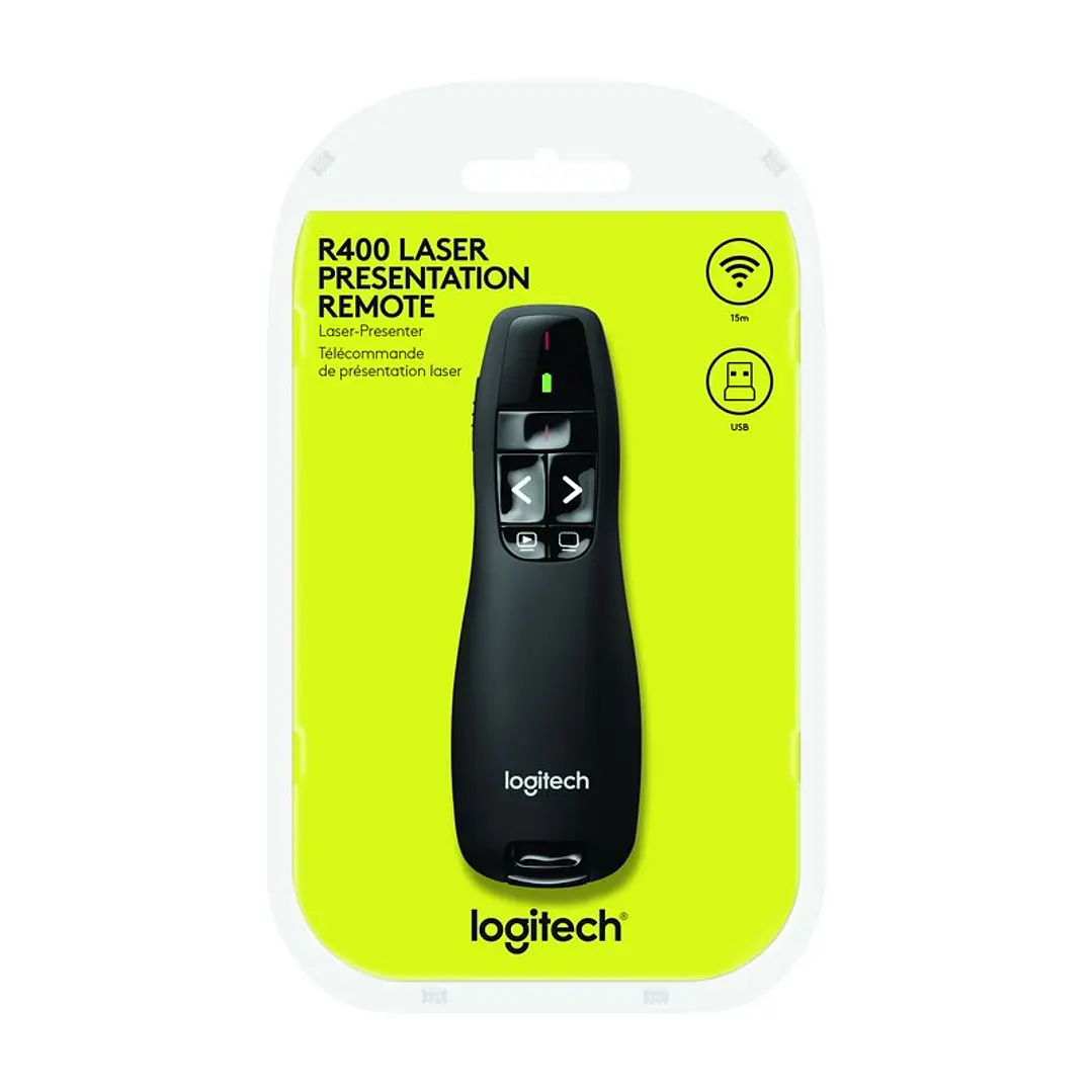 Logitech R400 Wireless Presenter + puntero láser 3