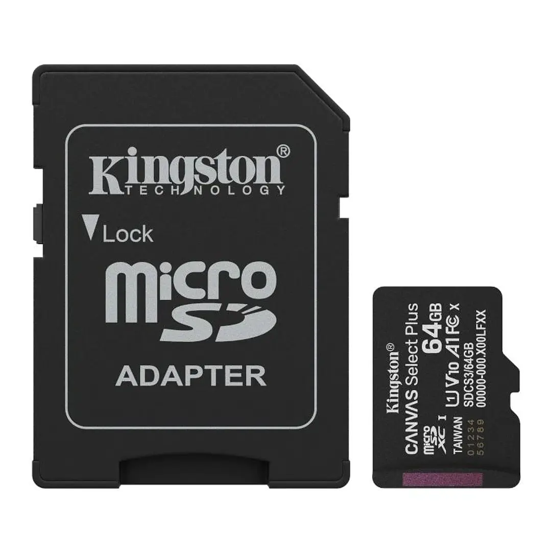 Kingston SDCS3/64GB microSDXC Gen3 100MB/s A1 1