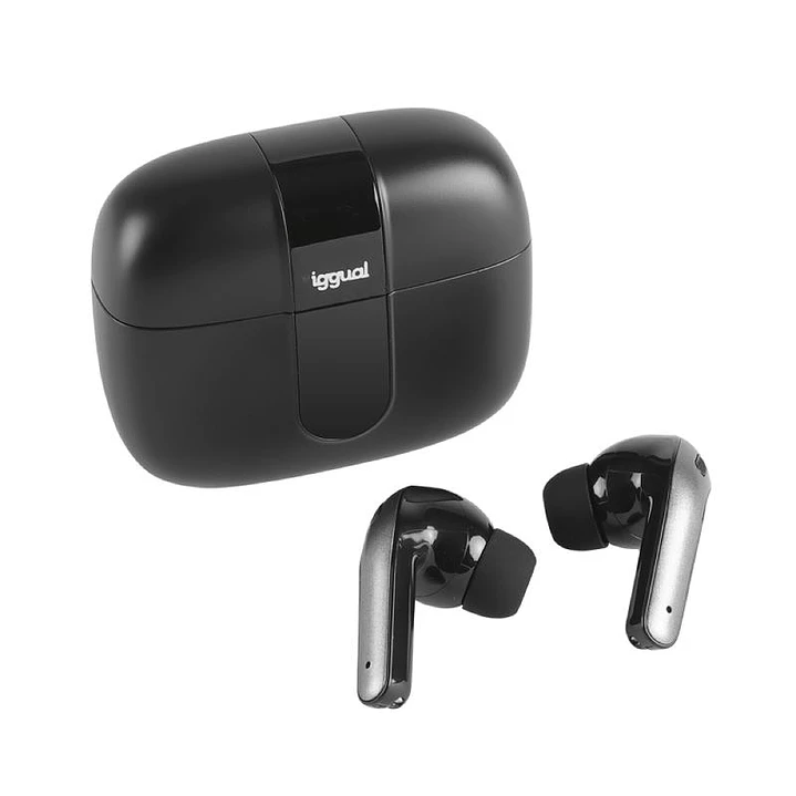 iggual Auriculares inalámbricos TWS Bluetooth negr 1