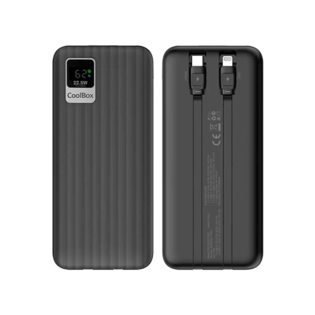 Coolbox PowerBank DP10 10000MAH LCD Negro Carg Ráp 1