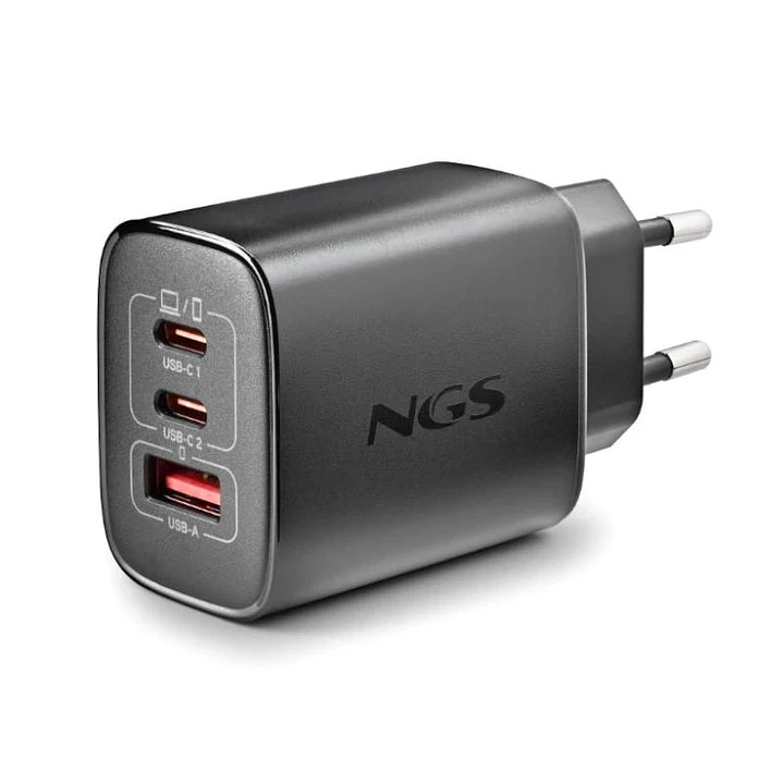 NGS CARGADOR GAN ULTRARAPIDO 65W USB-C+ USB-A 2
