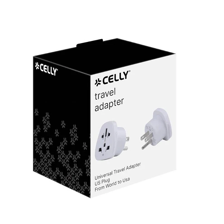 Celly Adaptador de Viaje Universal US 3