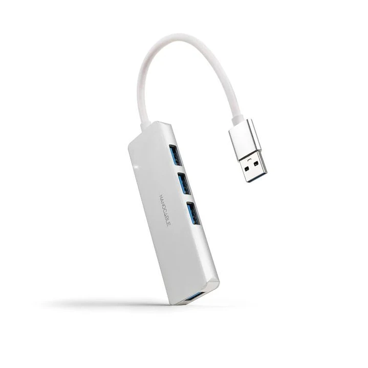 Nanocable Hub USB 3.0 4 x USB 3.0 10cm. Gris 1
