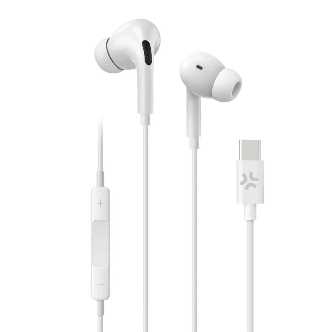 Celly Auriculares cable Usb-C Blanco 1