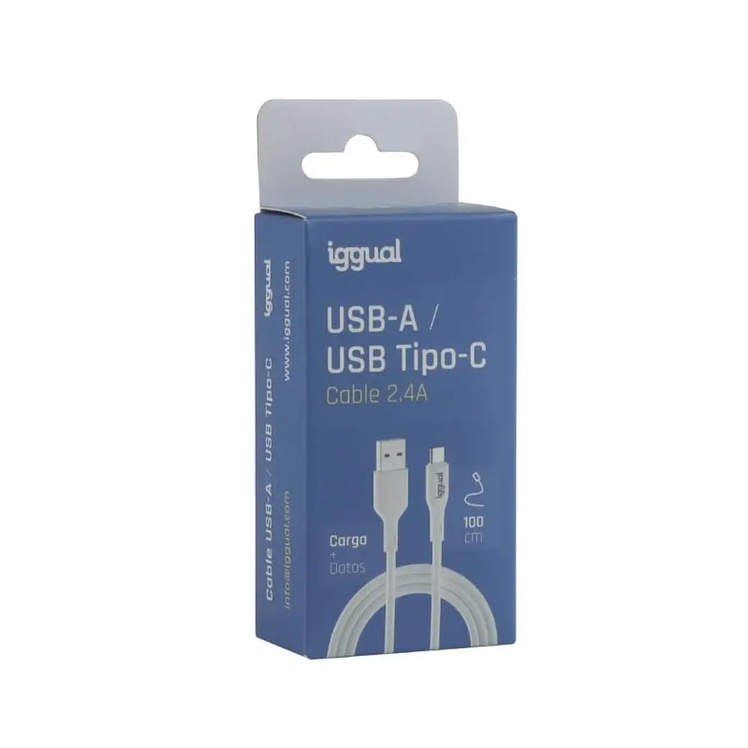 iggual cable USB-A/USB-C 100 cm blanco 3
