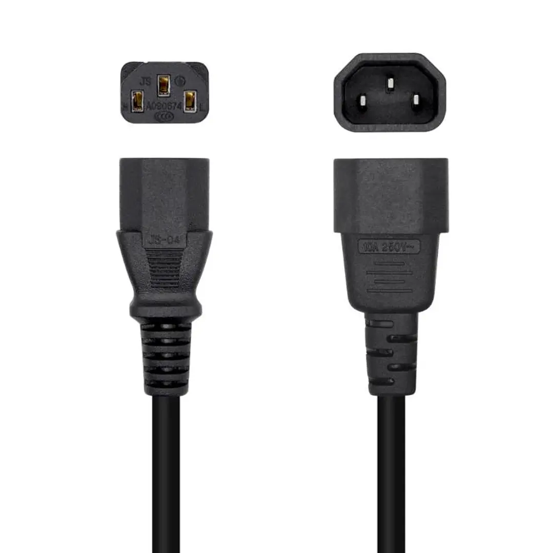 Aisens Cable alimentación C13/H-C14/M negro 3.0m 2