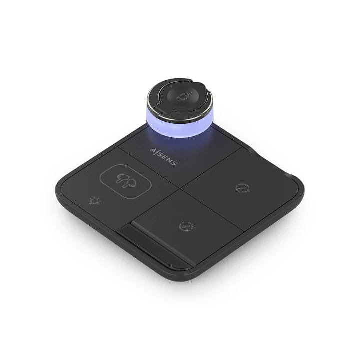 Aisens Cargador Inalámbrico USBC 15W 4 en 1 Negro 1