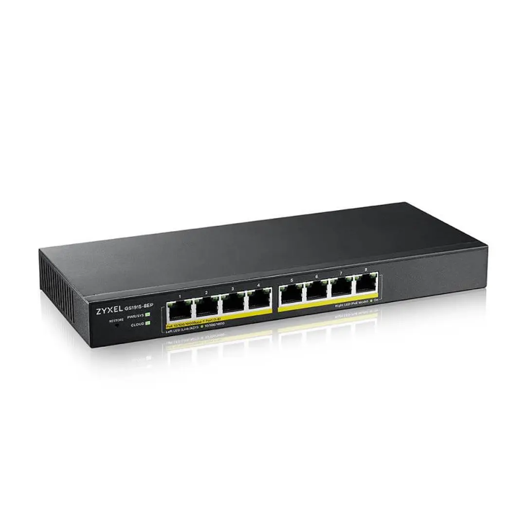 ZyXEL GS1915-8EP Smart Switch 8xGbE PoE 60W Nebula 3
