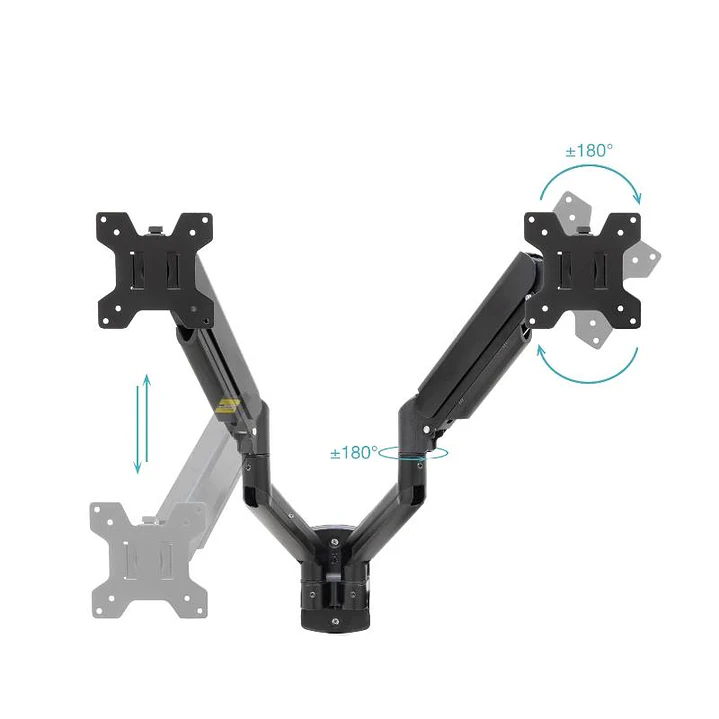 Tooq Soporte Pared LP1434TNR-B 2 brazo 13-34 Negro 2