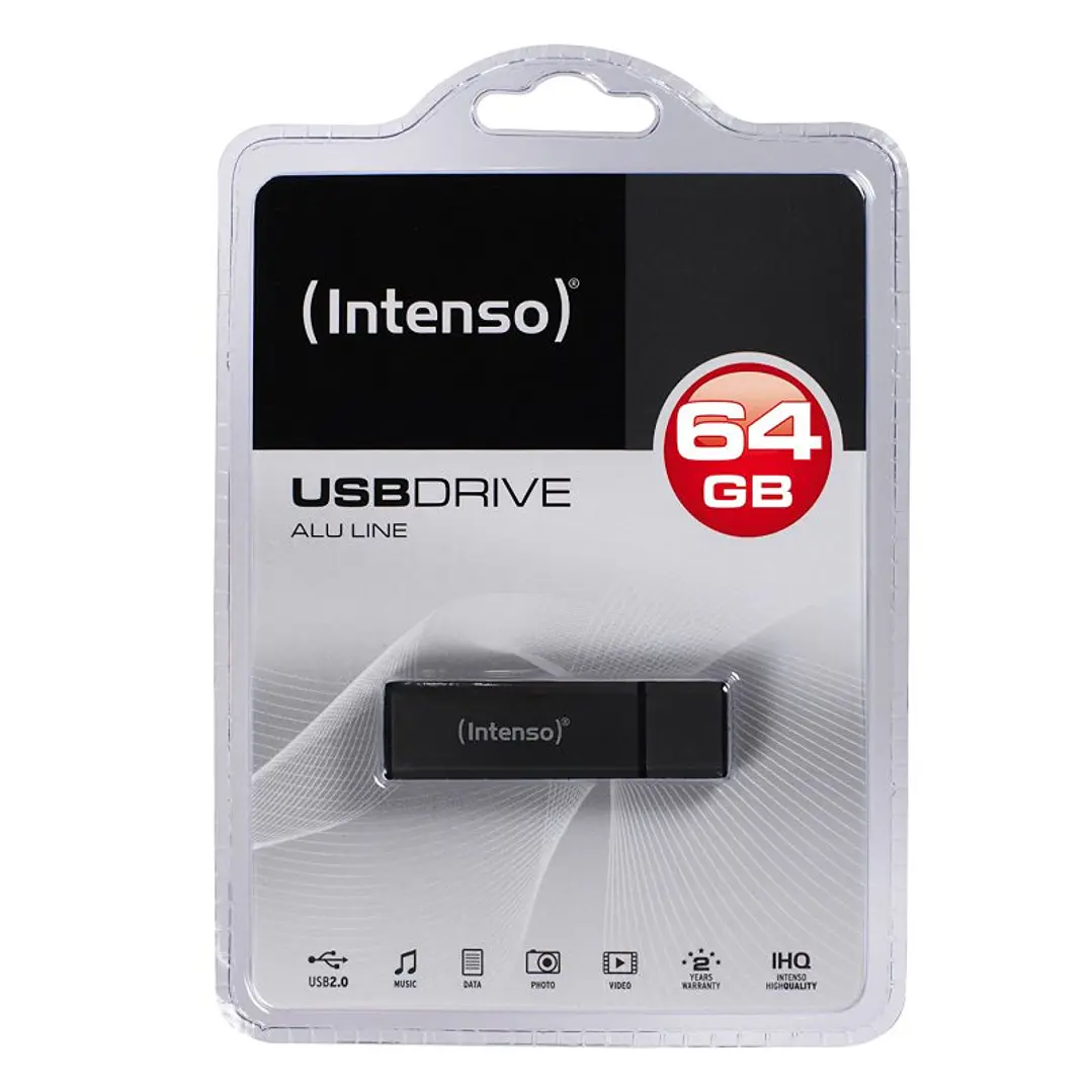 Intenso 3521491 Lápiz USB 2.0 Alu 64GB Antracita 3