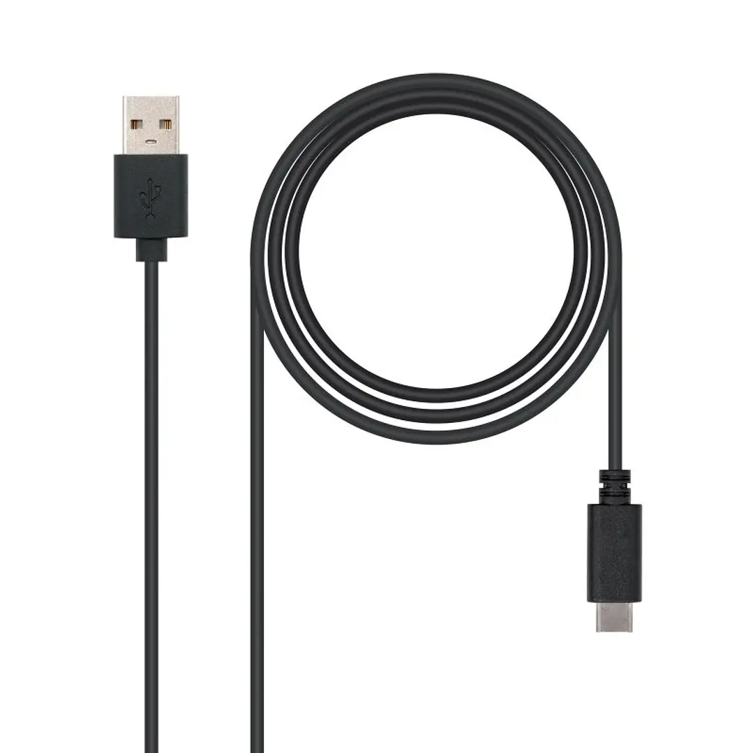 Nanocable Cable USB 2.0 3A Tipo USB-C/M-A/M 0.5 M 1
