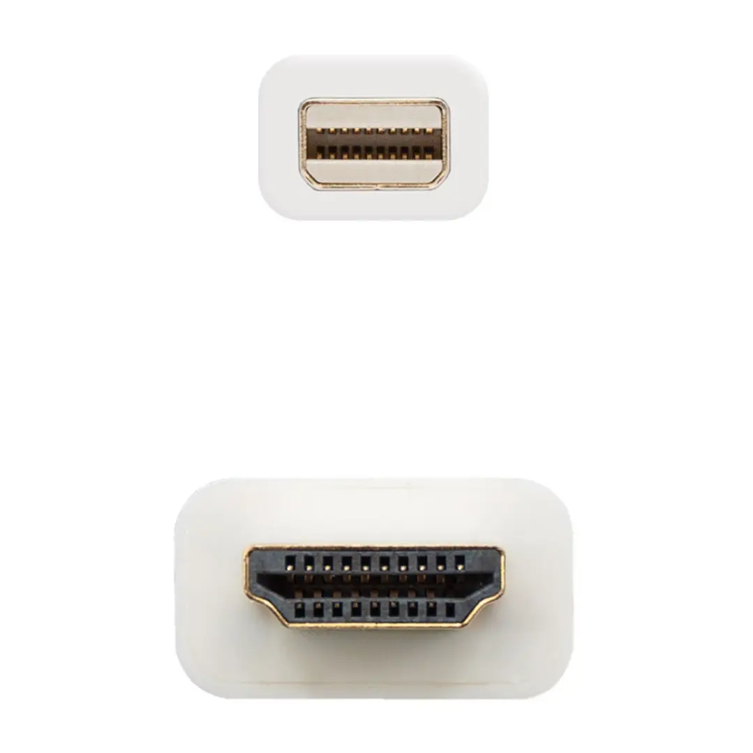 Nanocable Cable Conversor Mini DP/ HDMI 2 M Blanco 3
