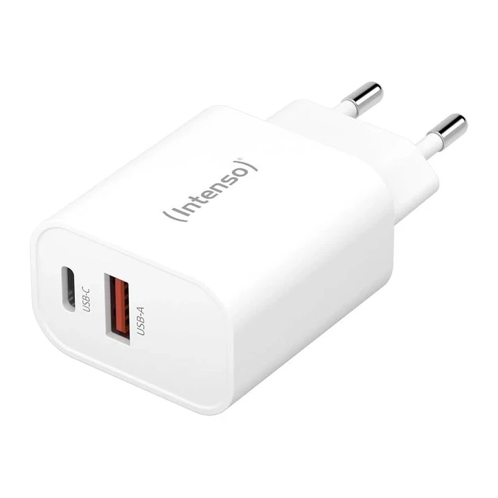 Intenso | Cargador pared W30AC|USB-A y C Negro 1