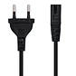 Nanocable Cable Alim. forma 8 CEE7/16/M-C7/H, 1.5m - Thumbnail 1