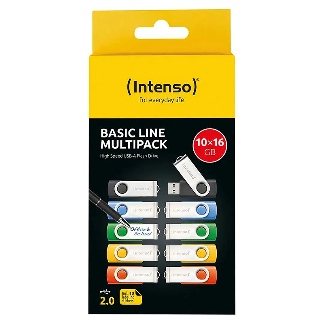 Intenso Basic Line Multipack Lápiz USB 2.0 8GB 10u 2