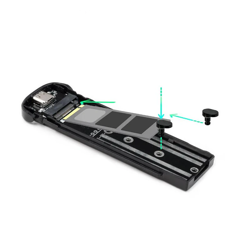 Tooq Caja Externa M.2 NVMe USB3.1 GEN2 Negra 4