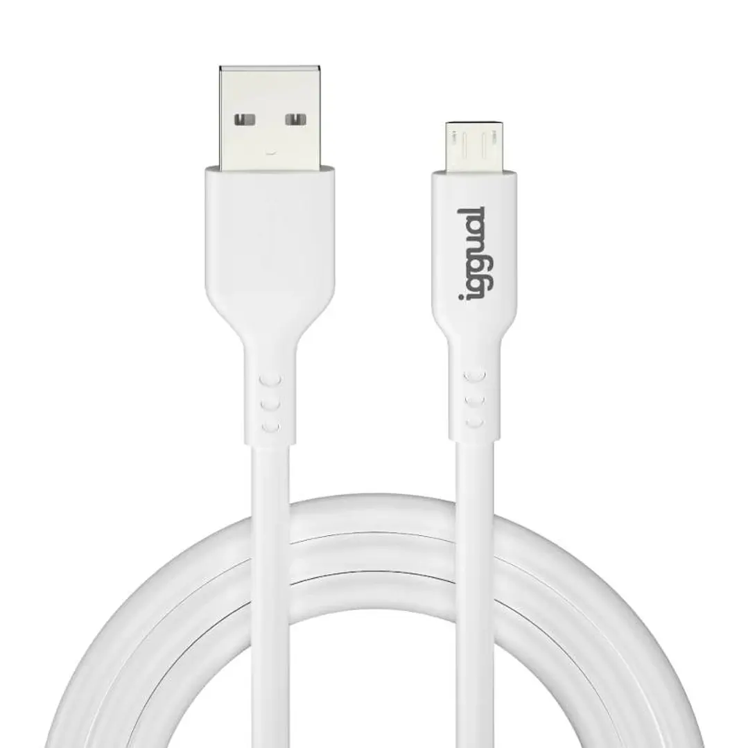 iggual cable USB-A/micro-USB 100 cm blanco 1