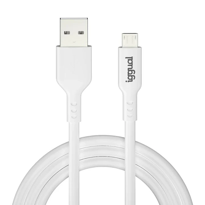 iggual cable USB-A/micro-USB 100 cm blanco 1