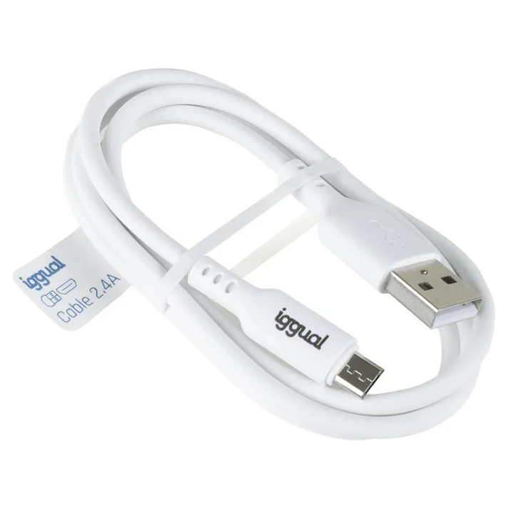 iggual cable USB-A/micro-USB 100 cm blanco 2