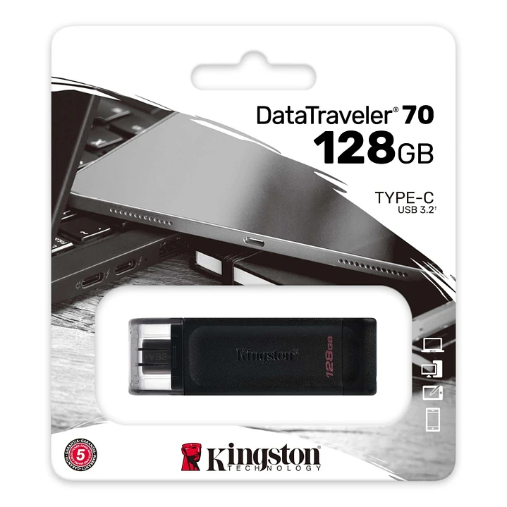 Kingston DataTraveler DT70 128GB USB C 3.2  Negro 2