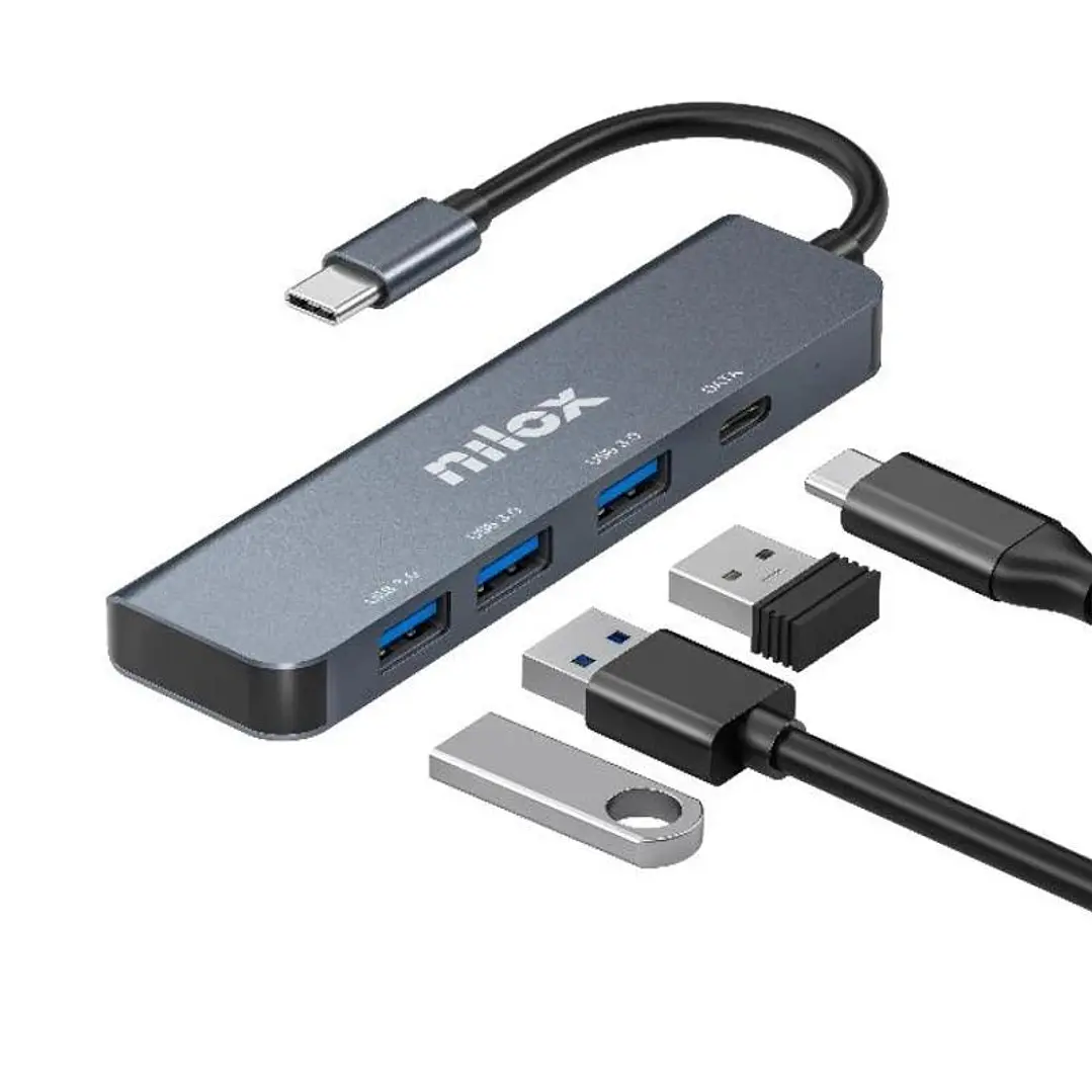 Nilox Hub USB C 3XUSB 3.0 1XUSBC 1
