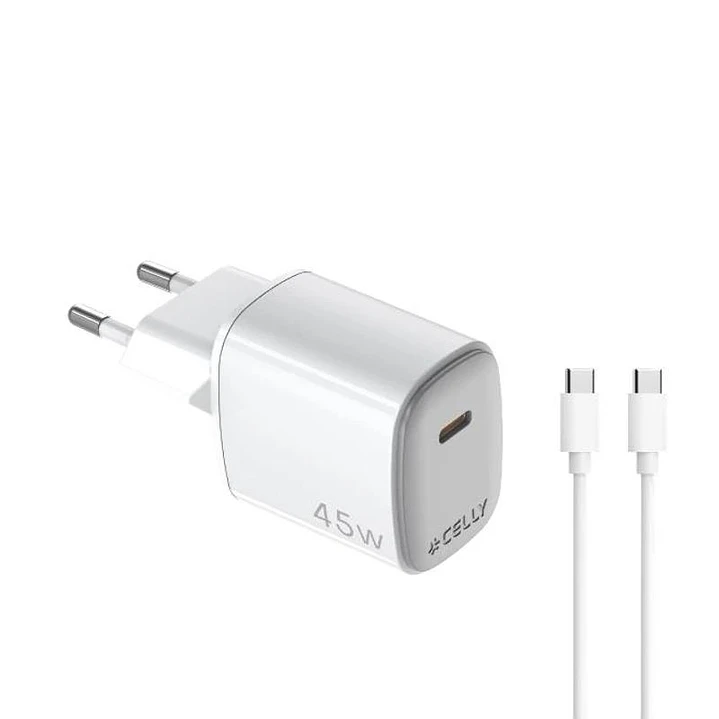 Celly Cargador  45W Usb-C + Cable Usb-C 1