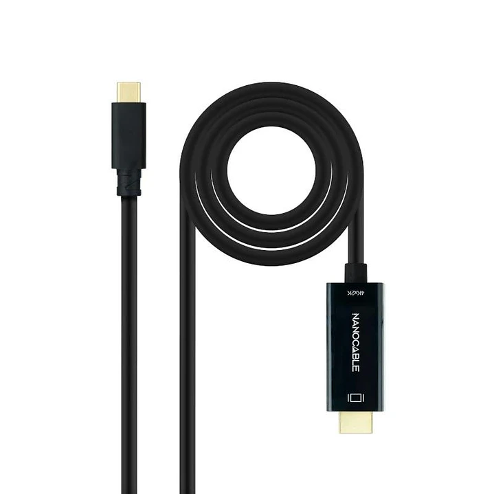 Nanocable Conversor USB-C/HDMI Negro, 5 m 1