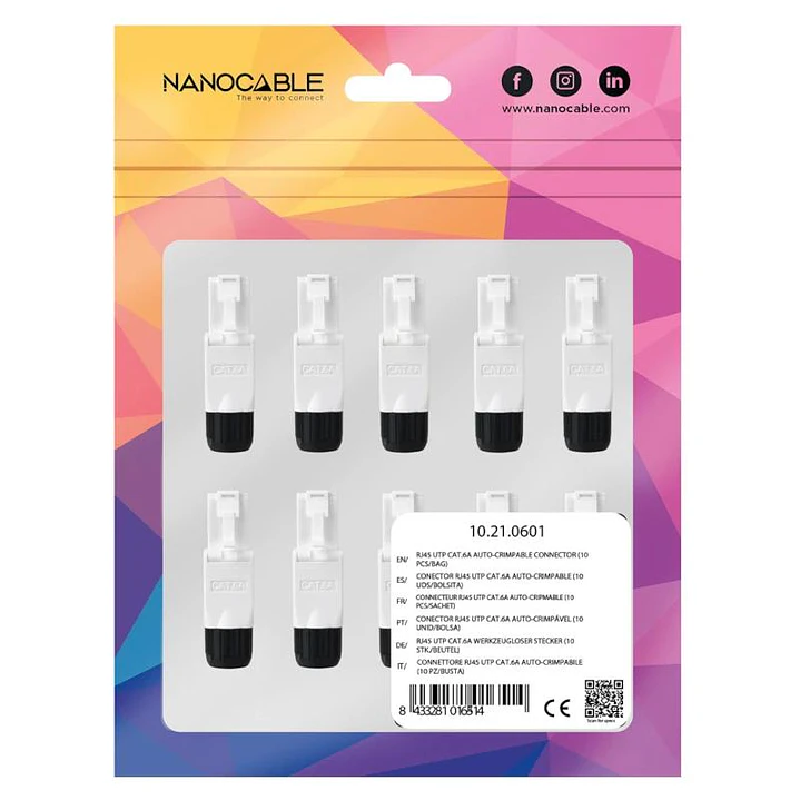 Nanocable Conector RJ45 Auto Crimpable 10 uds 4