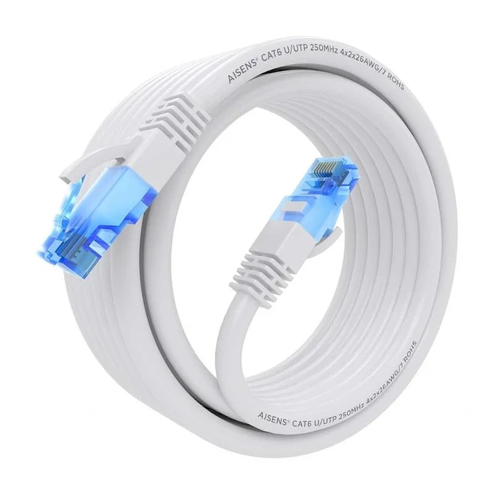 Aisens Cable RJ45 CAT.6 UTP AWG26 CCA Blanco 5.0 1