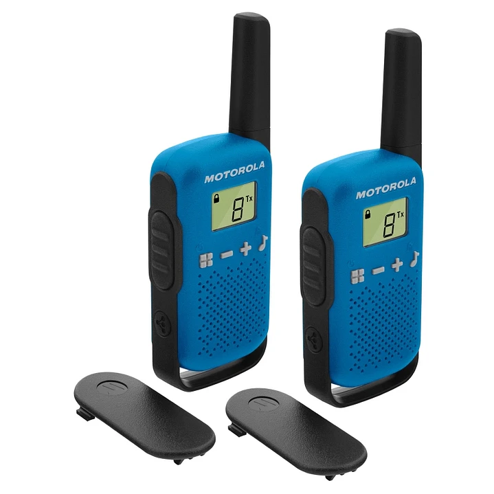 MOTOROLA T42 Walkie Talkie 4Km 16CH Azul Duo 1