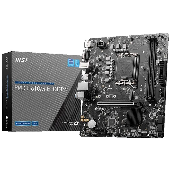 MSI Placa Base PRO H610M-E DDR4 mATX 1700 1