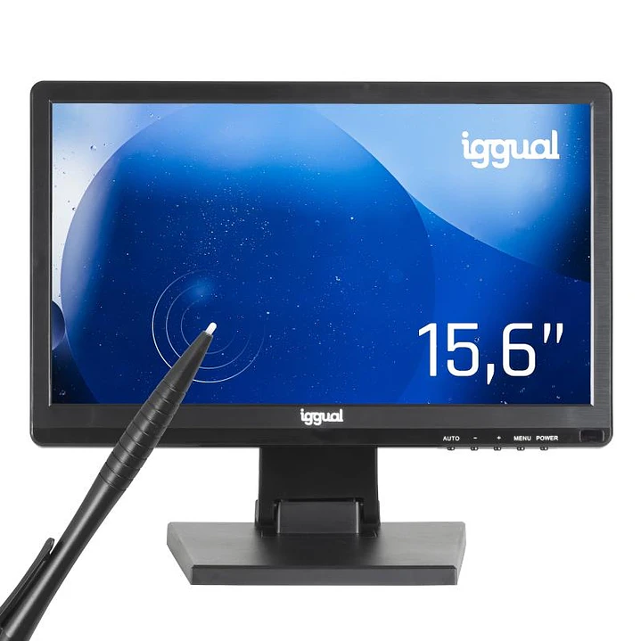 iggual Monitor táctil resistivo 15,6