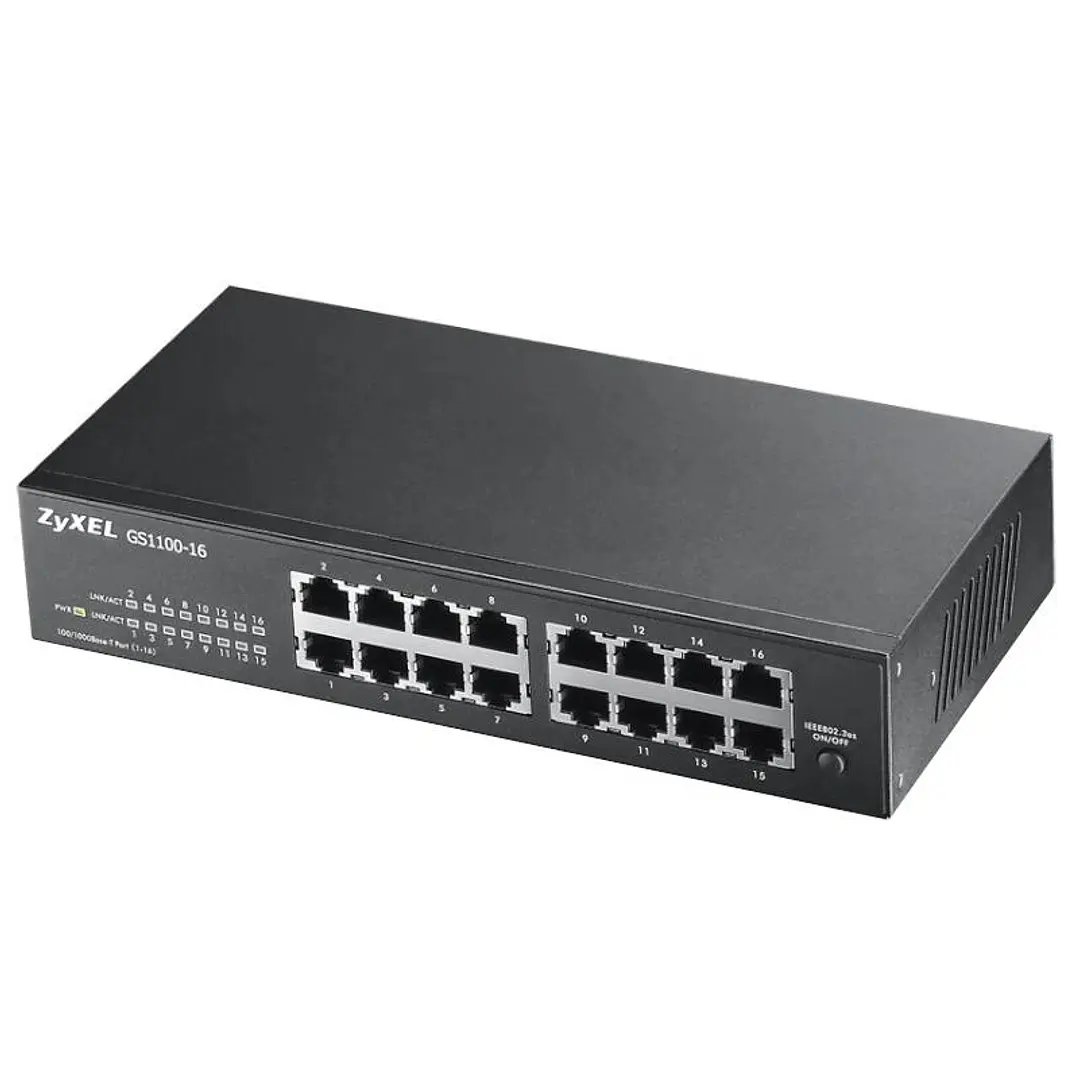 Zyxel GS1100-16 v3 Switch 16xGbE no gest Desk/Rack 3