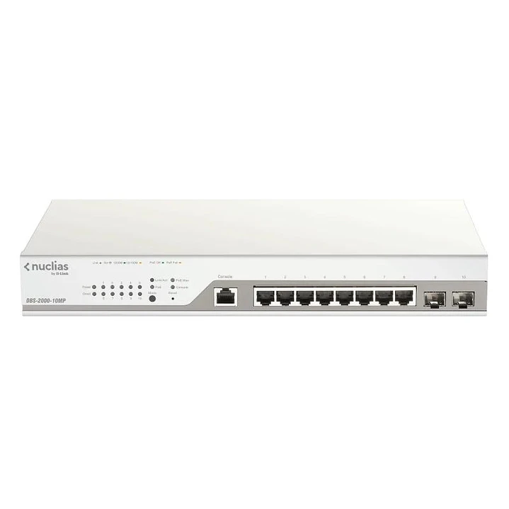 D-Link DBS-2000-10MP/E 10xGb PoE+ Switch 2xSFP 1Y 1