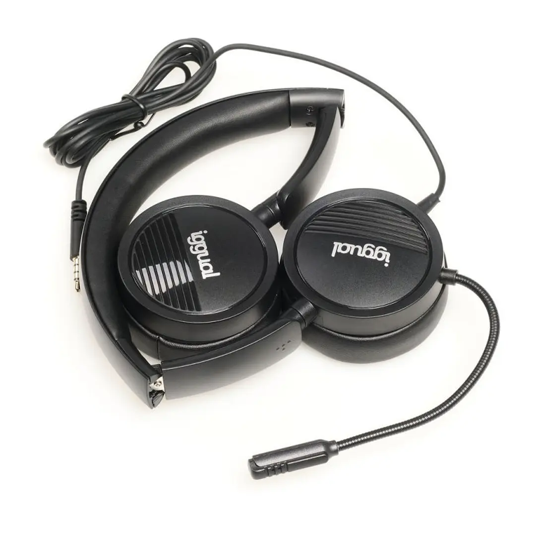 iggual Auriculares con micro Dual Tech USB/3,5 mm 2