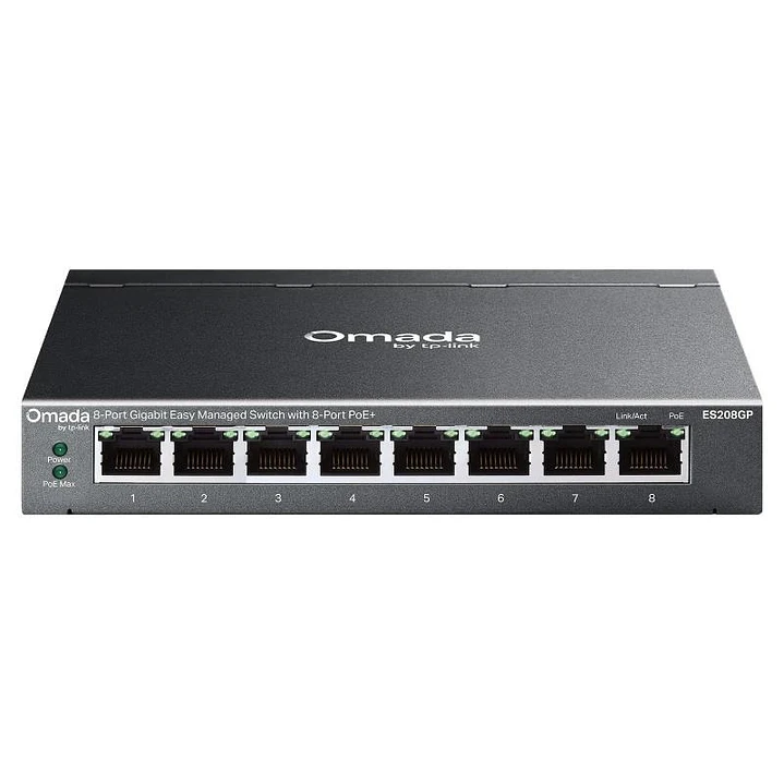TP-Link ES208GP Switch 8xGbE PoE+ Acero Desktop 1