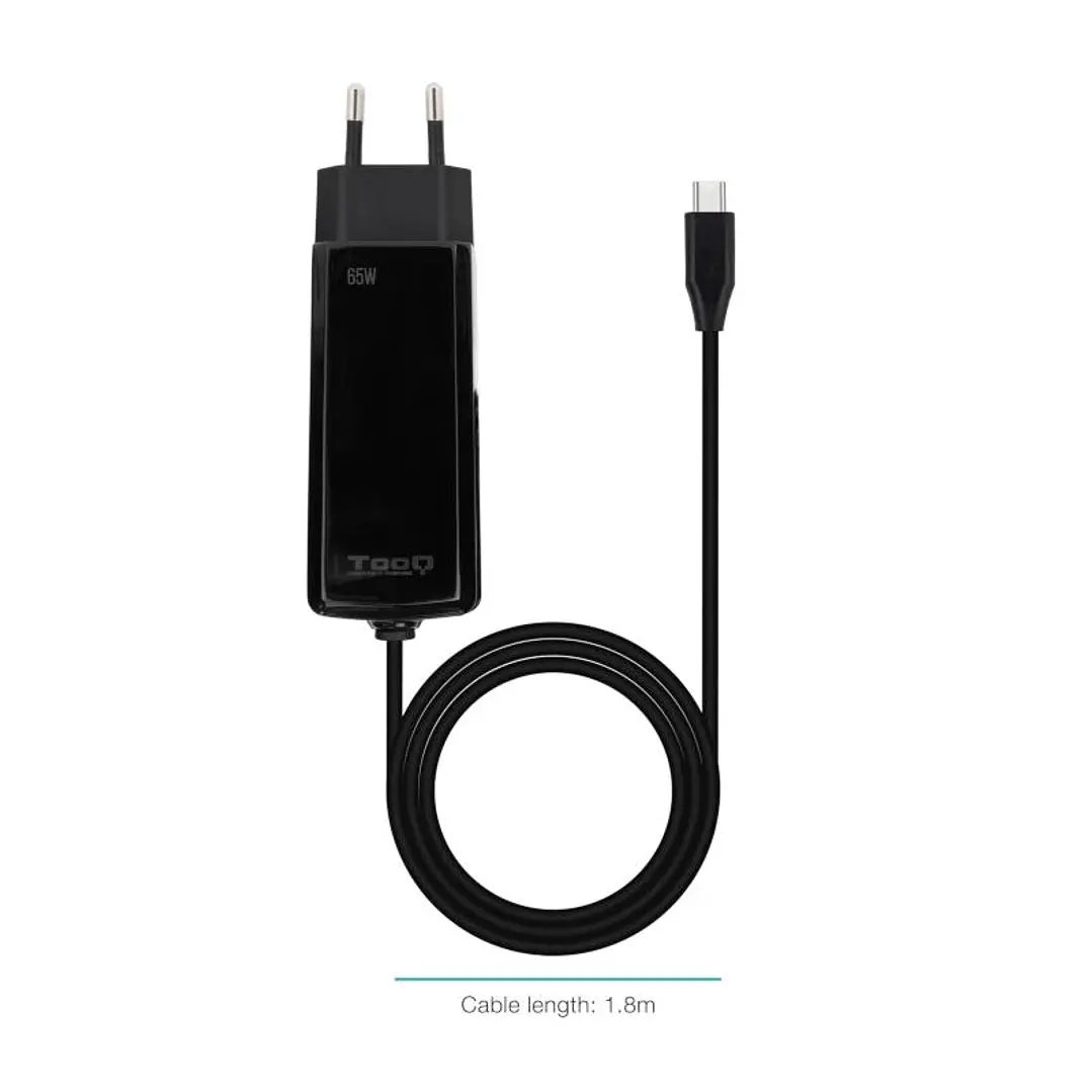 Tooq Cargador portátil GAN USB-C PD 65W Cúbico 1