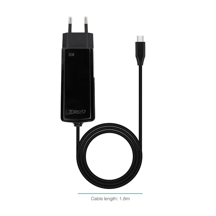 Tooq Cargador portátil GAN USB-C PD 65W Cúbico 1