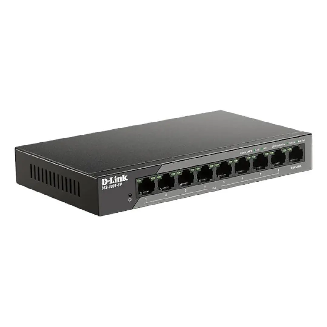 D-Link DSS-100E-9P Switch 9x10/100 LR PoE Surveill 2