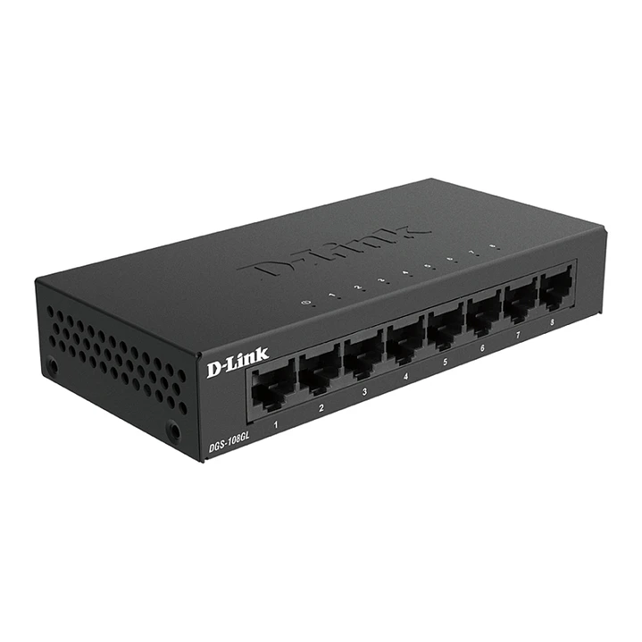 D-Link DGS-108GL Switch 8xGB Metal Plug&Play 3