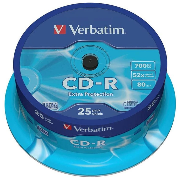 Verbatim CD-R 700MB 52x Tarrina 25Uds 1